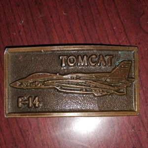 Tomcat F-14 Brass Accent Plaque - Gold Tone